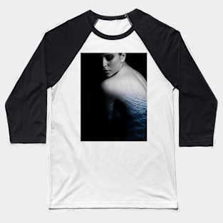 Woman, Girl, Sea, Ocean, Fashion art, Fashion print, Scandinavian art, Modern art, Wall art, Print, Minimalistic, Modern Baseball T-Shirt